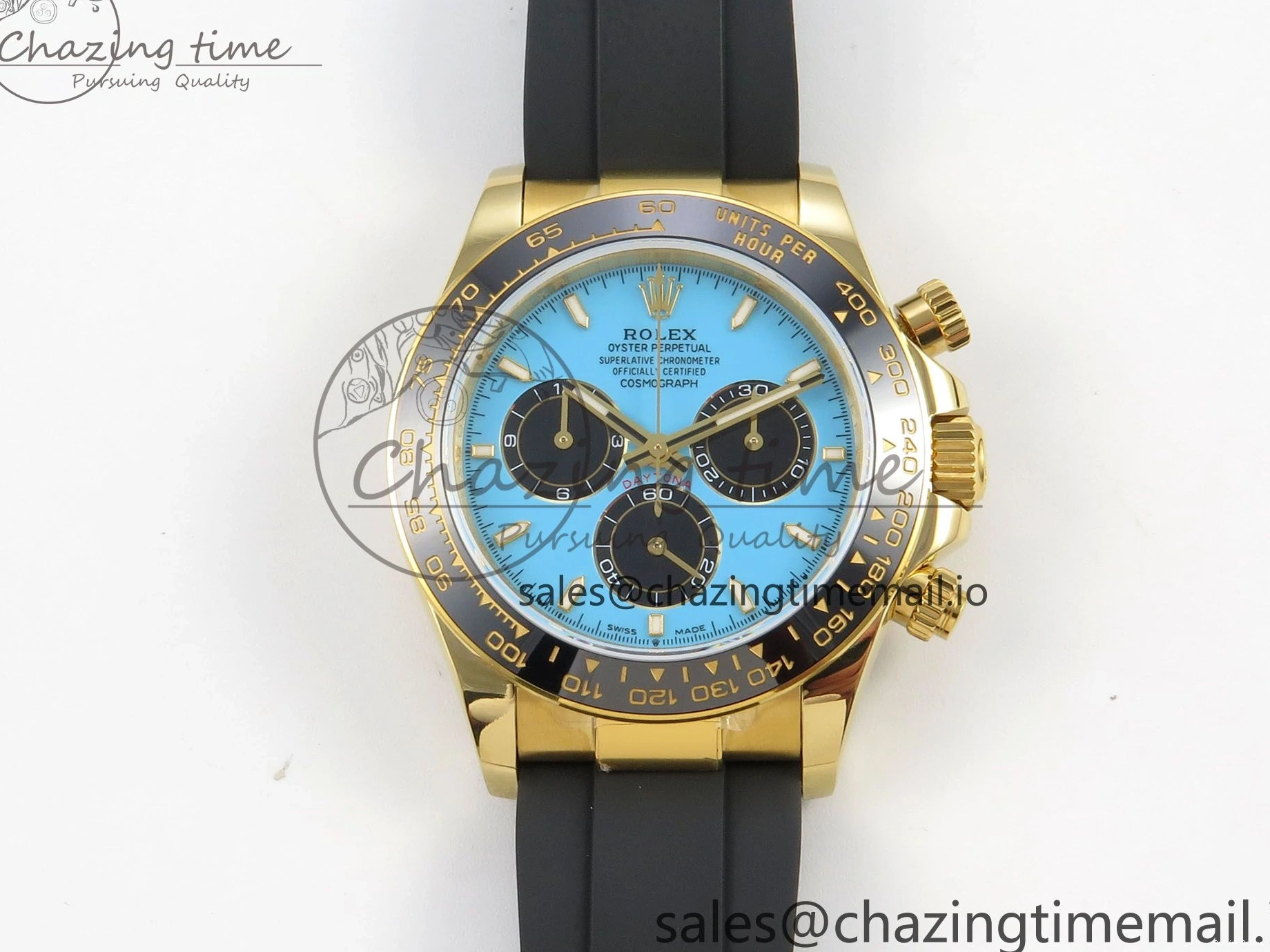 0408 Daytona 126518 QF 1:1 Best Edition Tiffany Turquoise Blue Dial Sticks Markers on Oysterflex Strap SH4131 V6（Gain Weight） Versatile 106